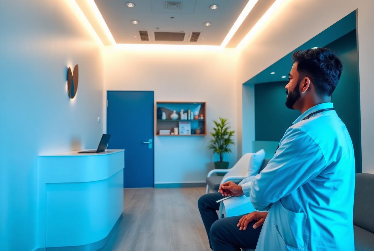 OBS MED clinic consultation room in Katihar